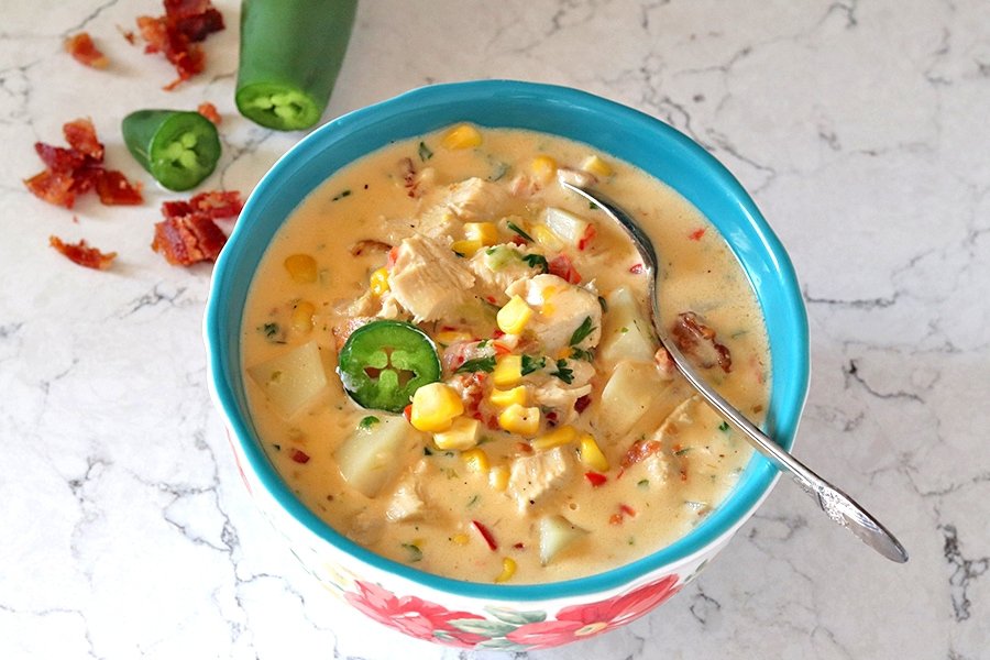 jalapeno chicken and corn chowder