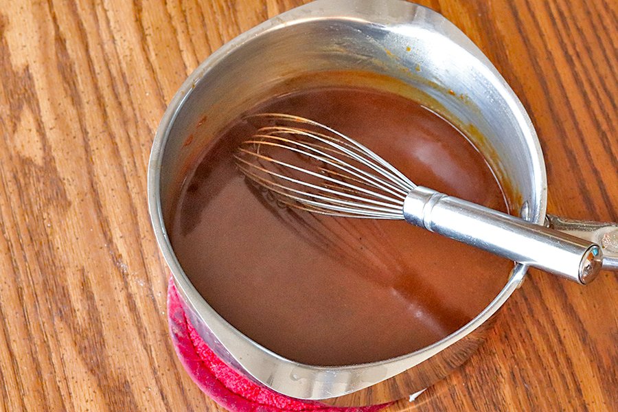 pan of Homemade Enchilada Sauce