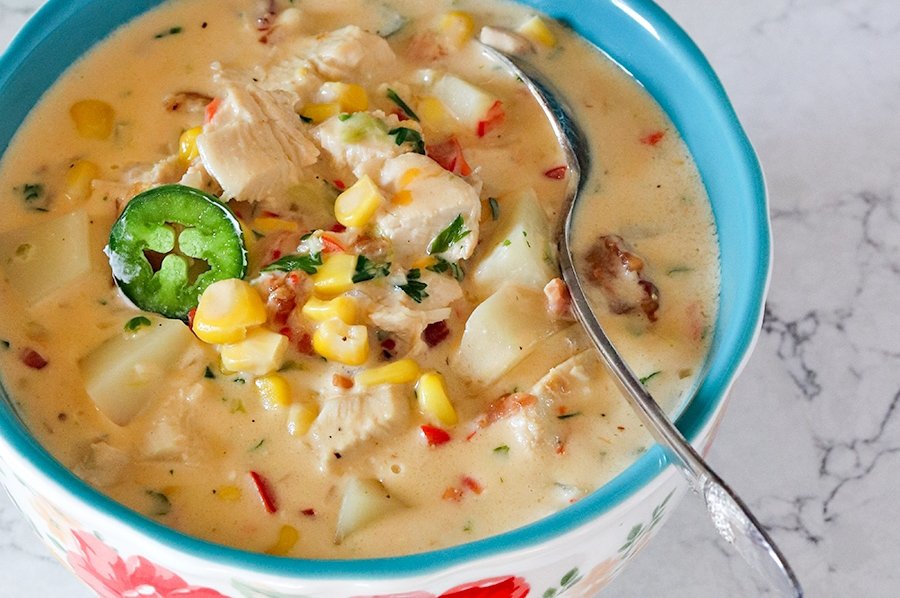 jalapeno chicken and corn chowder