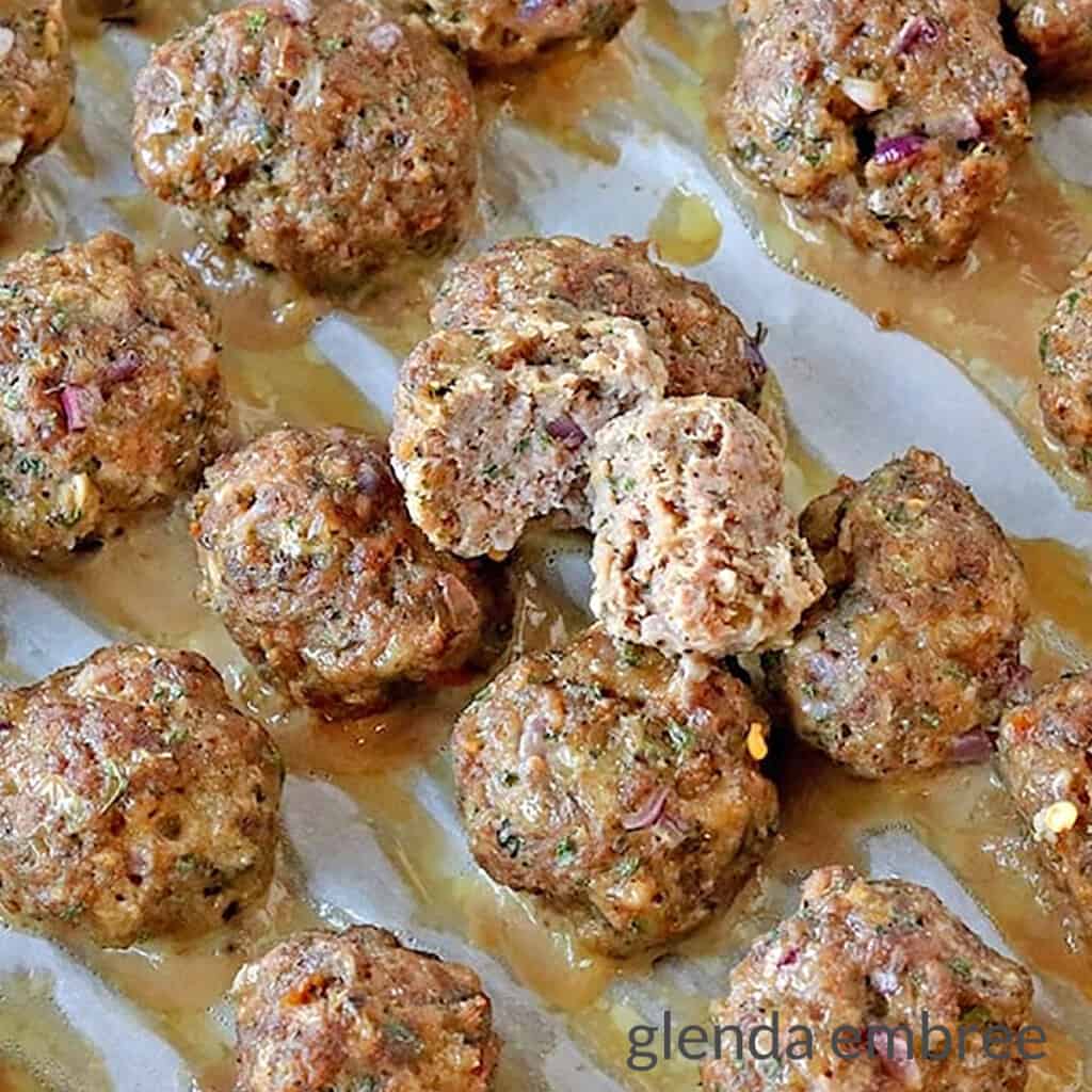 scrumptious savory meatballs