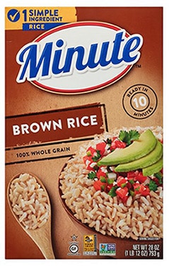 box of minute brown rice