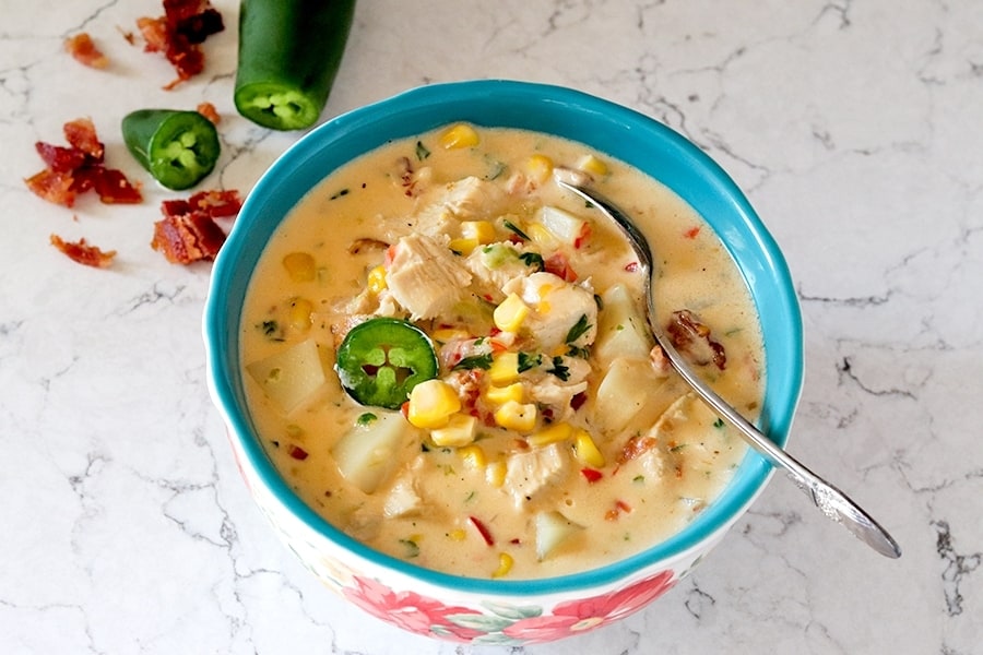 jalapeno chicken and corn chowder