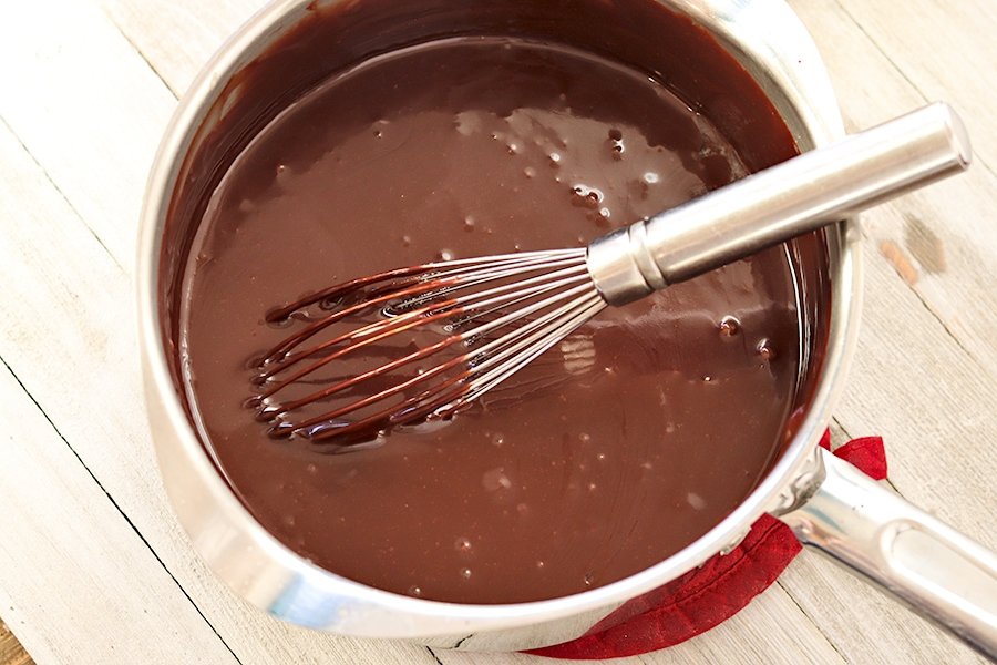 finished hot fudge sauce