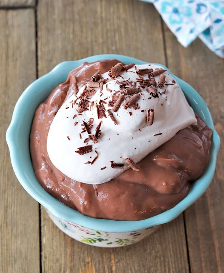 homemade chocolate pudding