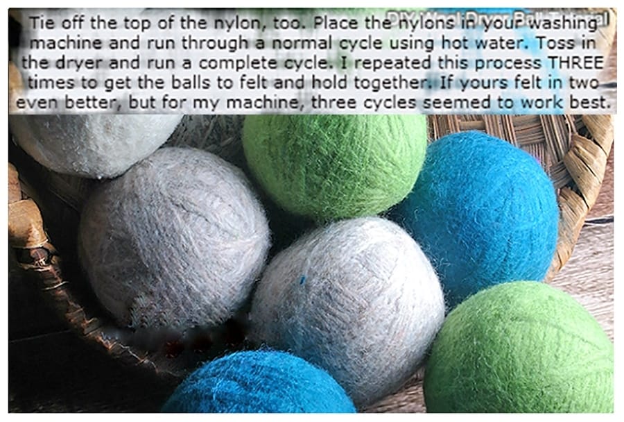 wool dryer balls tutorial