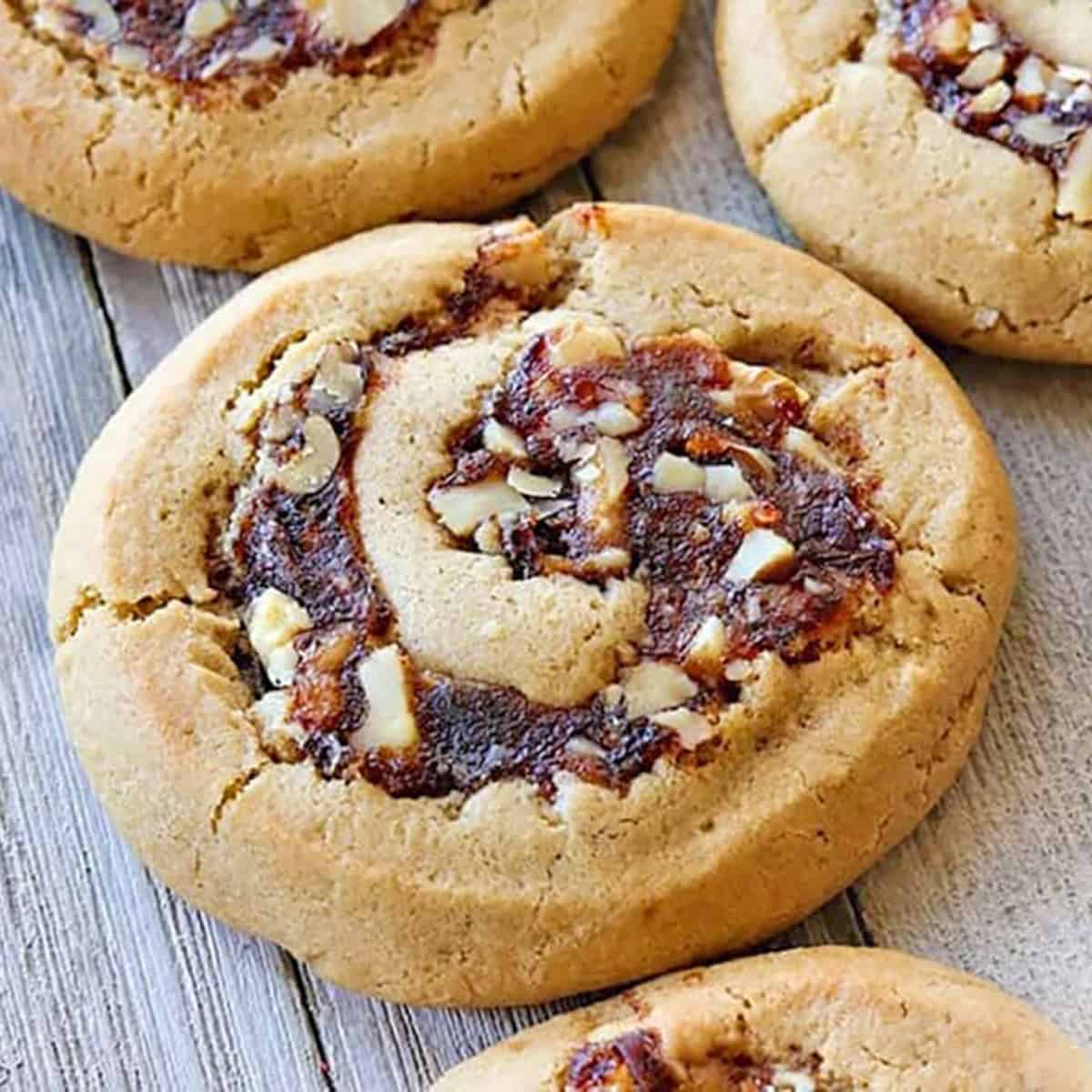 date and walnut filled cookies