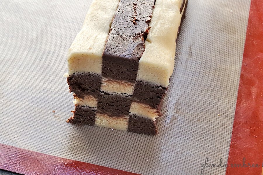 checkerboard cookie dough