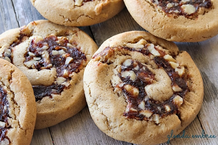 date and walnut filled cookies