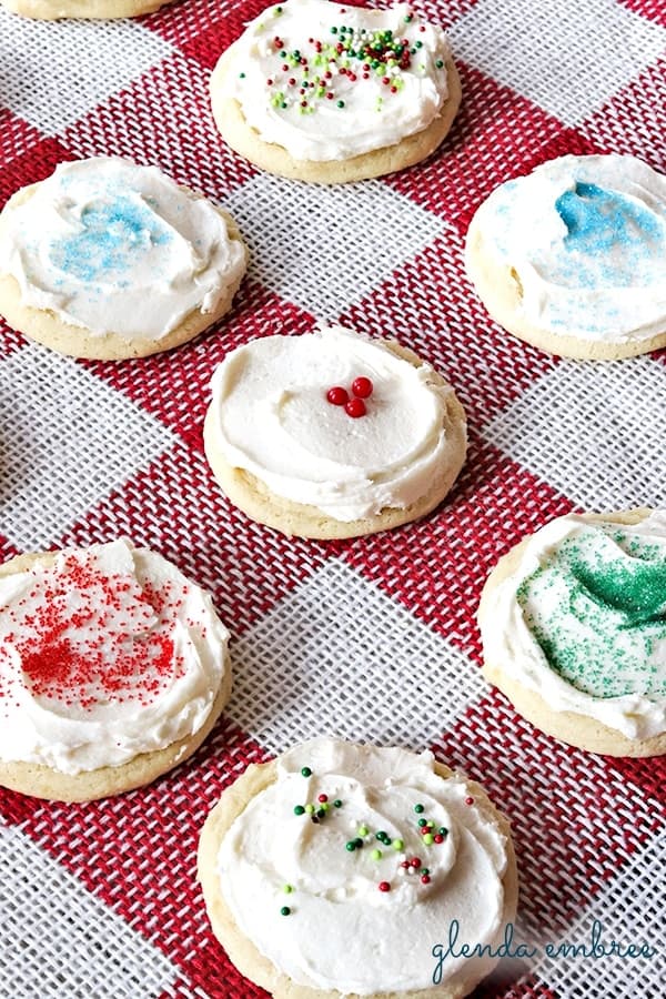 frosted drop sugar cookies