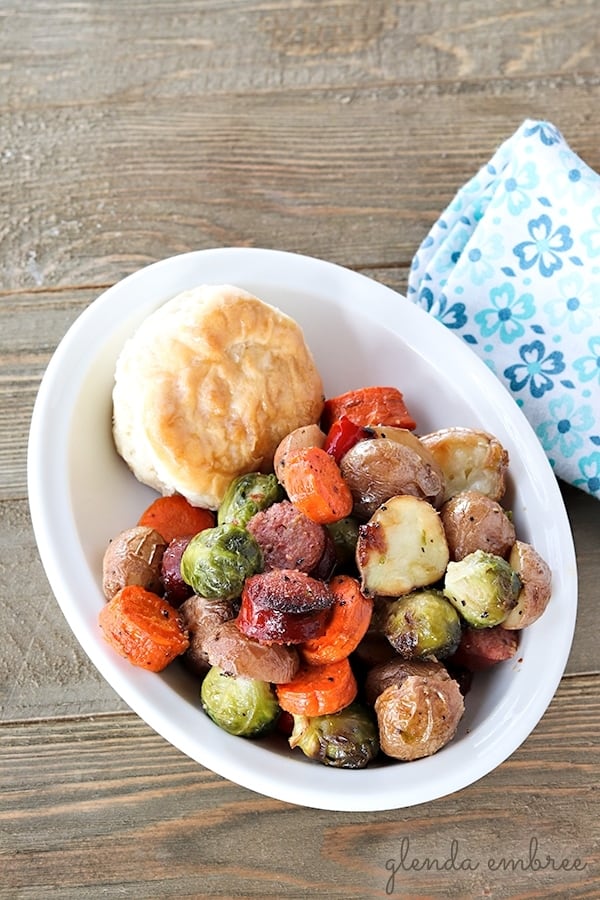 sheet pan sausage and roasted potatoes