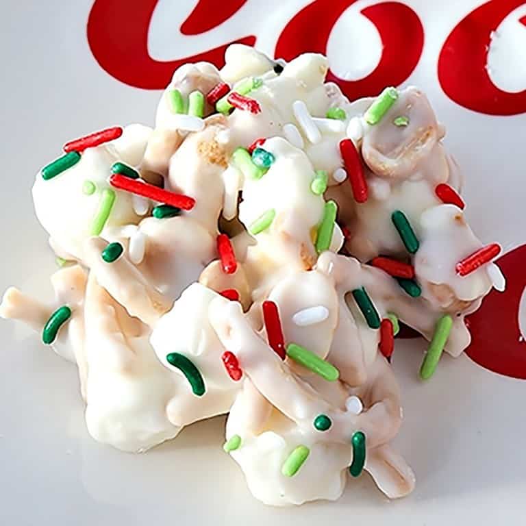 White Chocolate No Bake Christmas Cookies