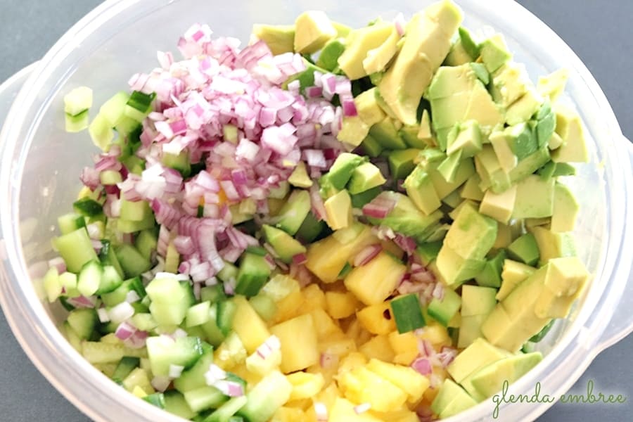 Pineapple Avocado Salsa ingredients