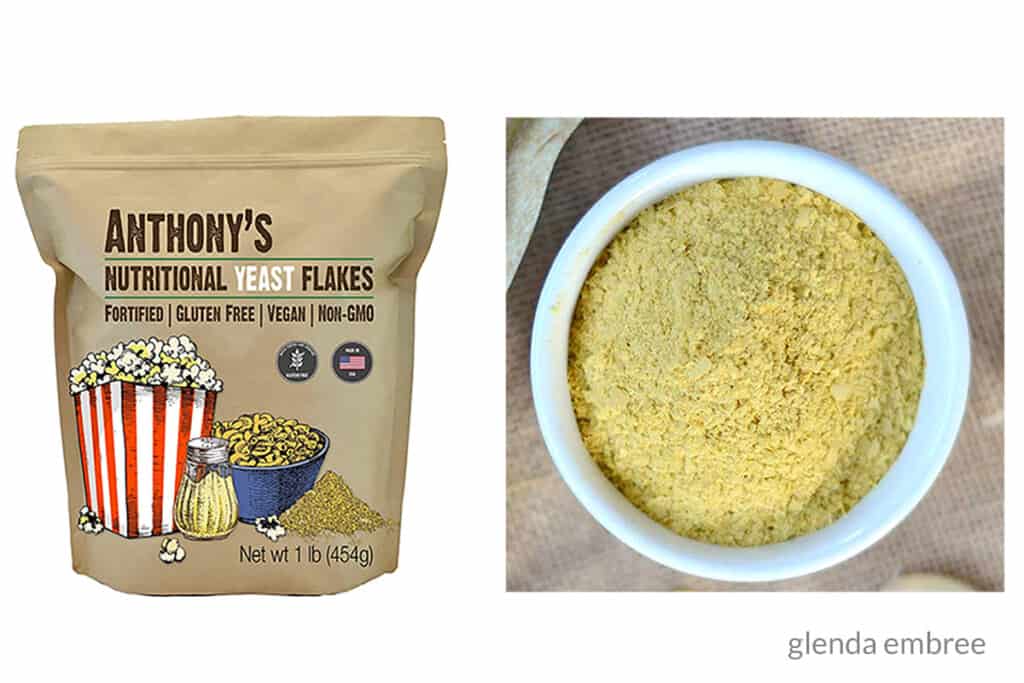 nutritional yeast in a bag and in a bowl