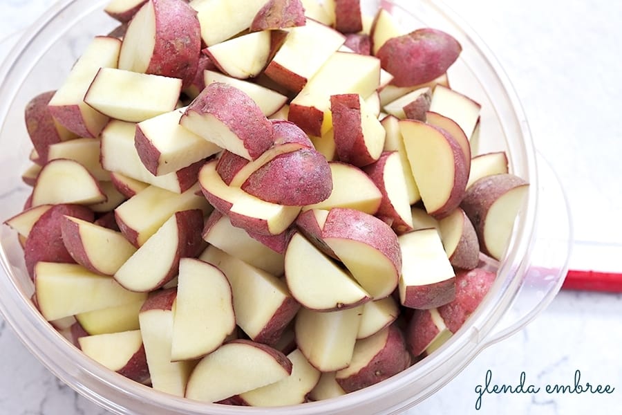 diced red potatoes