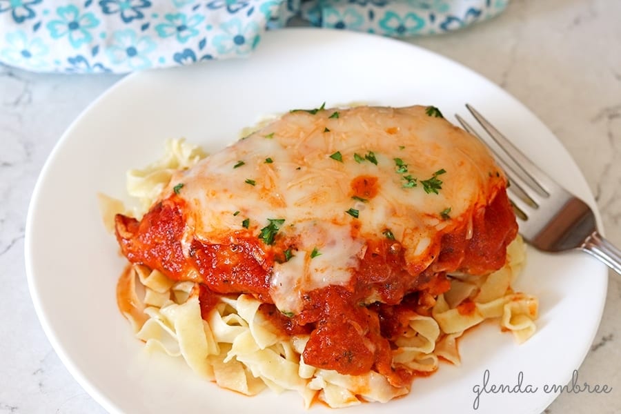 easy chicken parmesan with homemade pasta