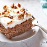 sour cream spice cake on a serving plate