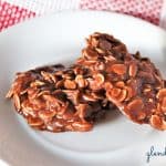 easy-no-bake cookies served on a small plate