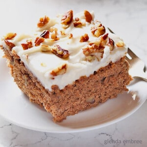 sour cream spice cake on a white serving plate - cake recipes- cookie recipes