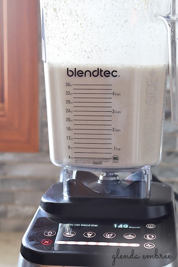 Cashew Coconut Milk in a blender. Fabulous dairy alternative and non-dairy blend.