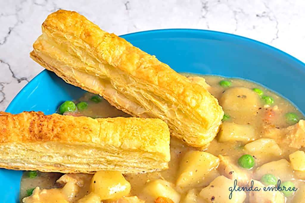 puff pastry sticks for dipping in soup