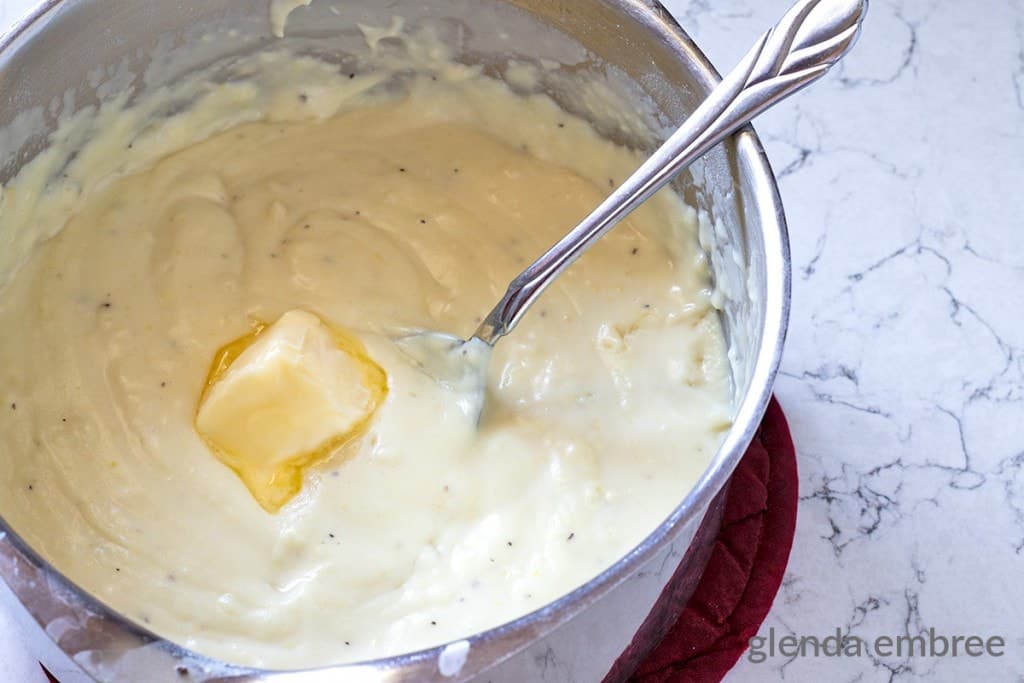 stir butter into cream of chicken soup