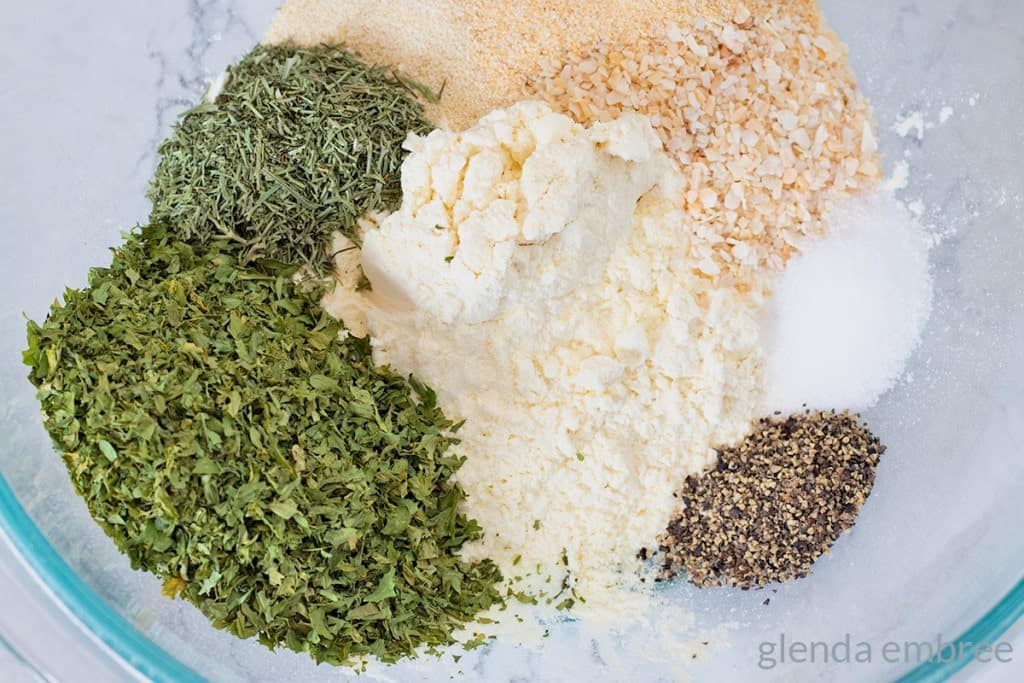 Homemade Ranch Dressing Mix ingredients