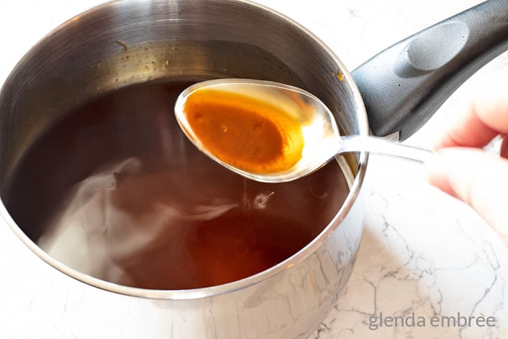 reducing brasing liquid to make sauce