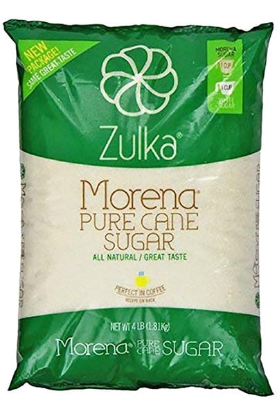 4 lb. bag zulka morena sugar