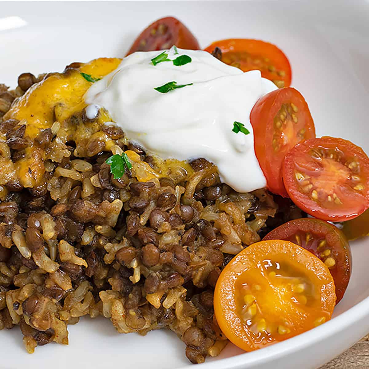 Lentils and Rice Casserole