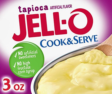 box of Jello- tapioca pudding mix