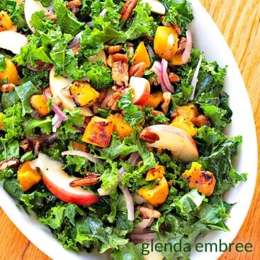 Kale Salad with Apples and Roasted Butternut Squash