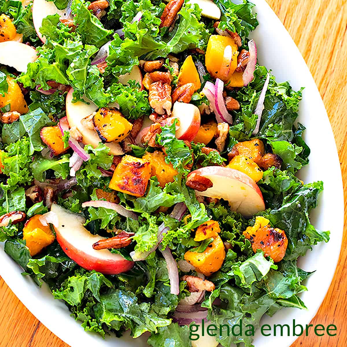 kale apple and butternut salad