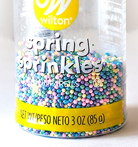 Spring colored candy sprinkles