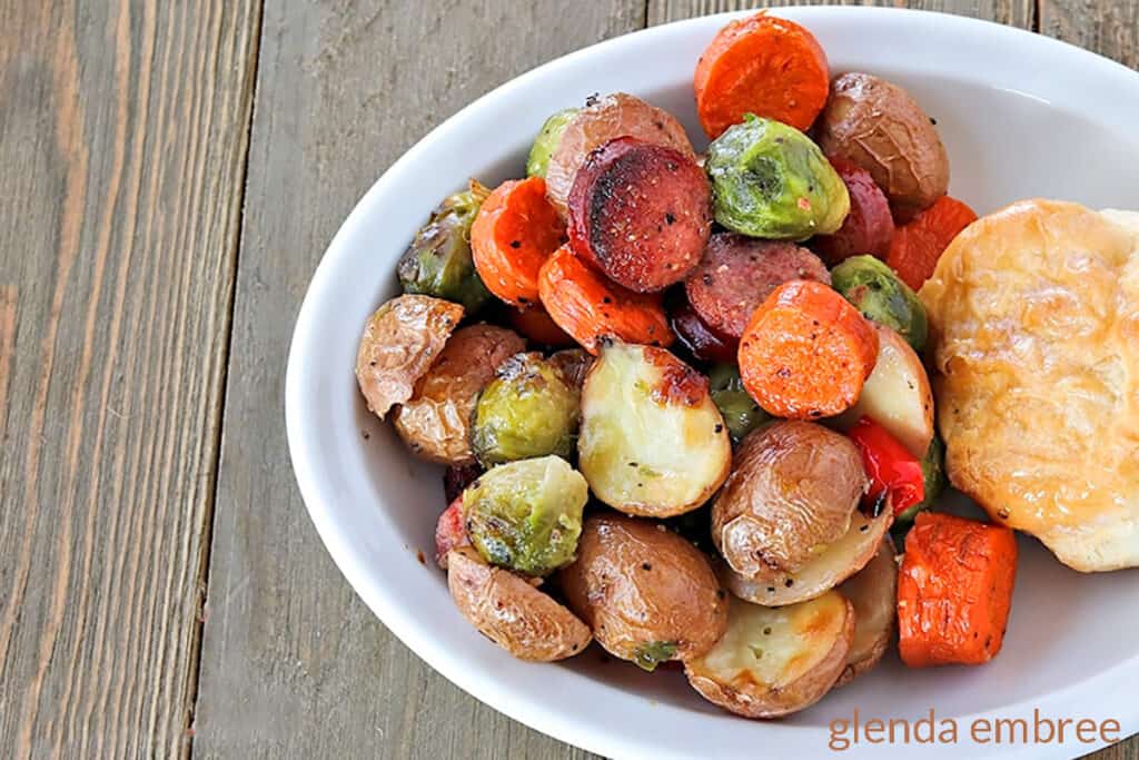 Sheet Pan Sausage and Roasted Veggies - Glenda Embree