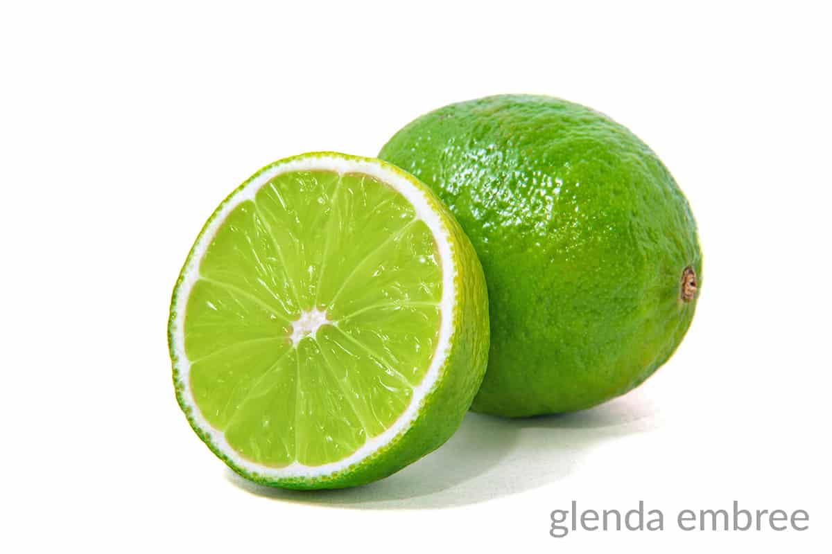 lime with a cut lime in front  for Chicken Street Tacos