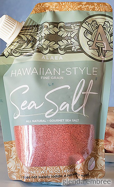 Hawaiann Red Sea Salt in it's commercial packaging