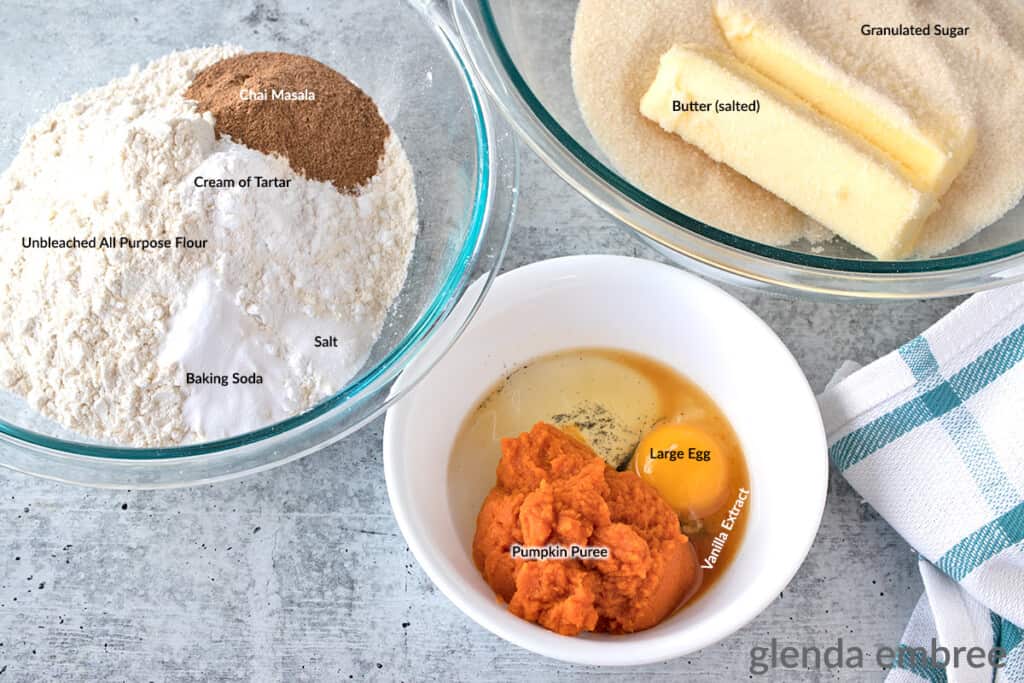 Chai Spiced Pumpkin Snickerdoodles Recipe ingredients