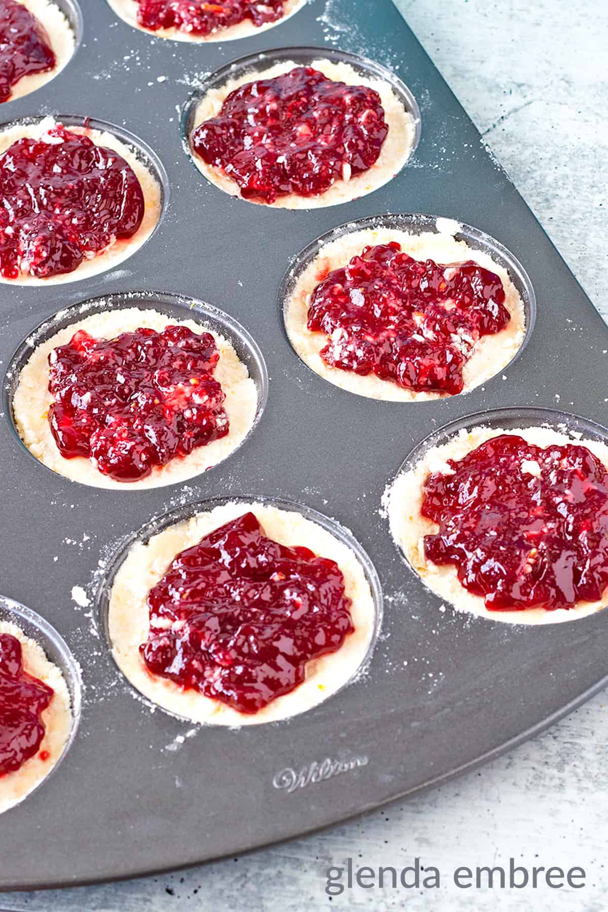 copycat costco raspberry crumble cookies baked with jam layer spread