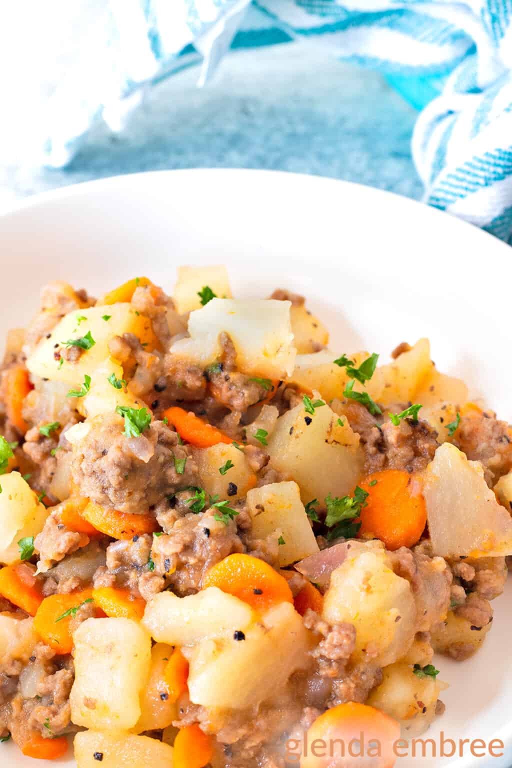 Hamburger Potato Casserole - Easy, Delicious One Pot Meal - Glenda Embree