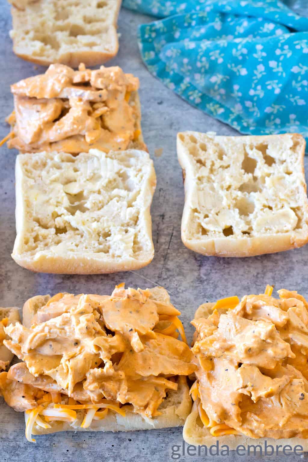 Buffalo Ranch Chicken Melts on Ciabatta Rolls Glenda Embree