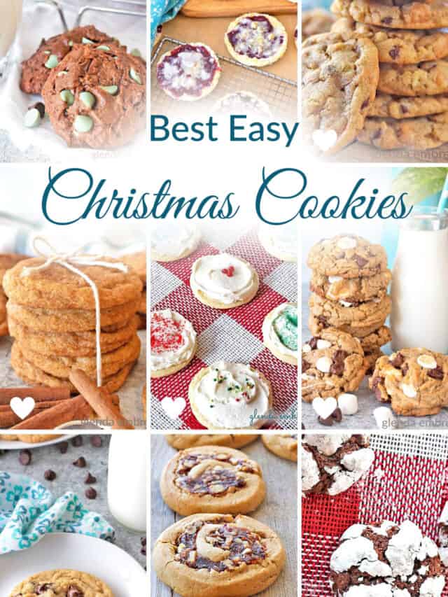 collage of 9 Christmas Cookie Images for Web story Cover