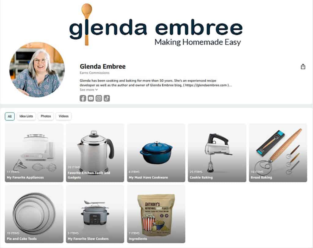 Image of Glenda Embree Blog Amazon Store Front