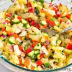 Pineapple Salsa in a Clear Glass Bowl