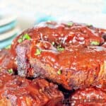 Country Style Ribs - Slow Cooker Country Ribs on a platter.
