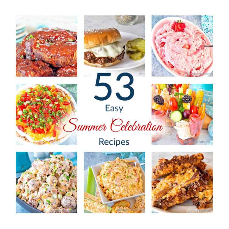 Summer Celebration Food Collage.