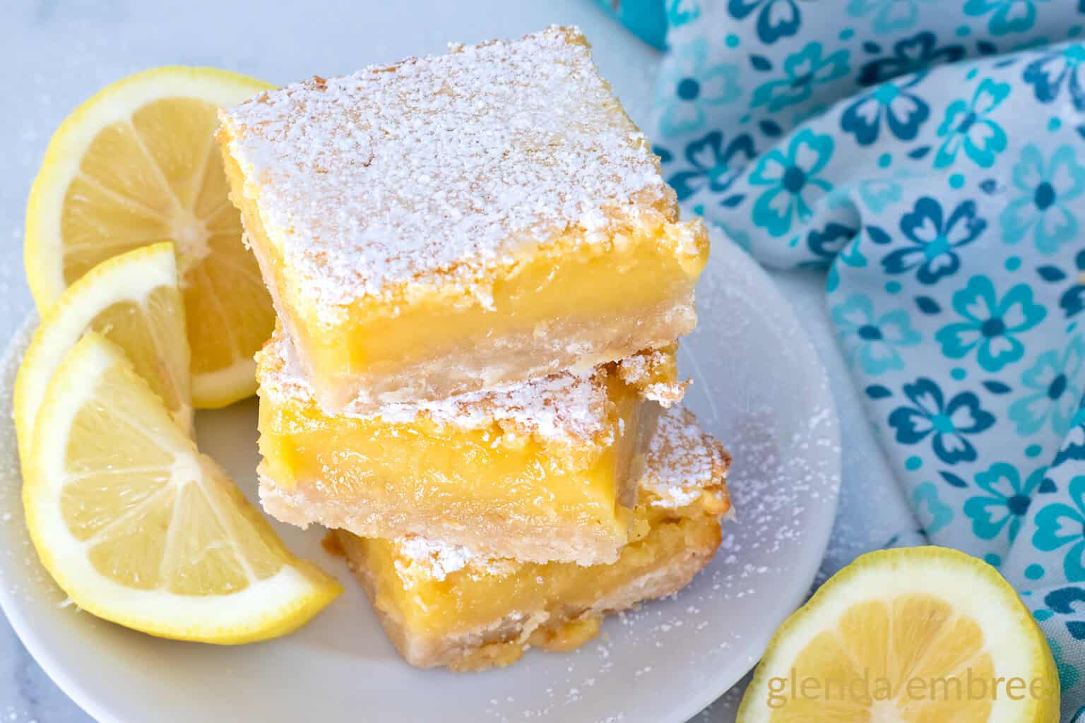 Lemon Bars with Shortbread Crust, Easy and Delicious - Glenda Embree
