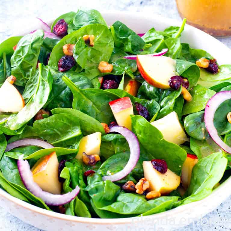 Spinach Salad with Apple Cider Vinaigrette